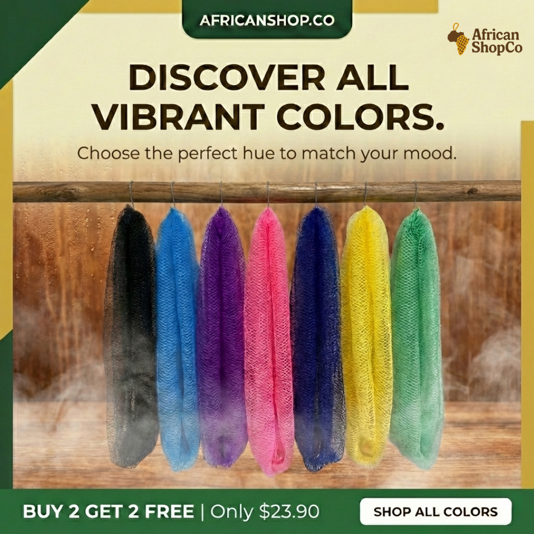 100% Authentic African Exfoliating Net Sponge