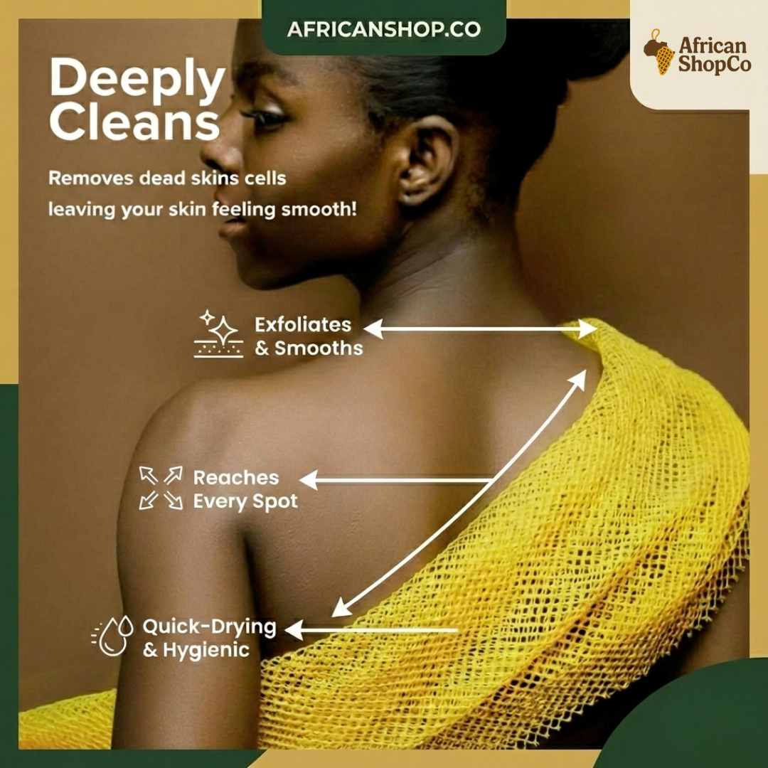 100% Authentic African Exfoliating Net Sponge