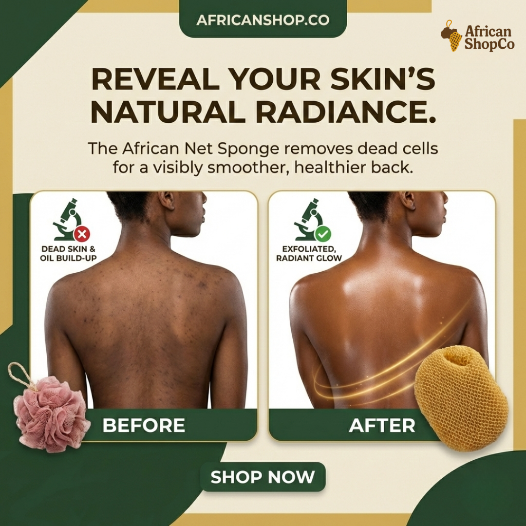 100% Authentic African Exfoliating Net Sponge