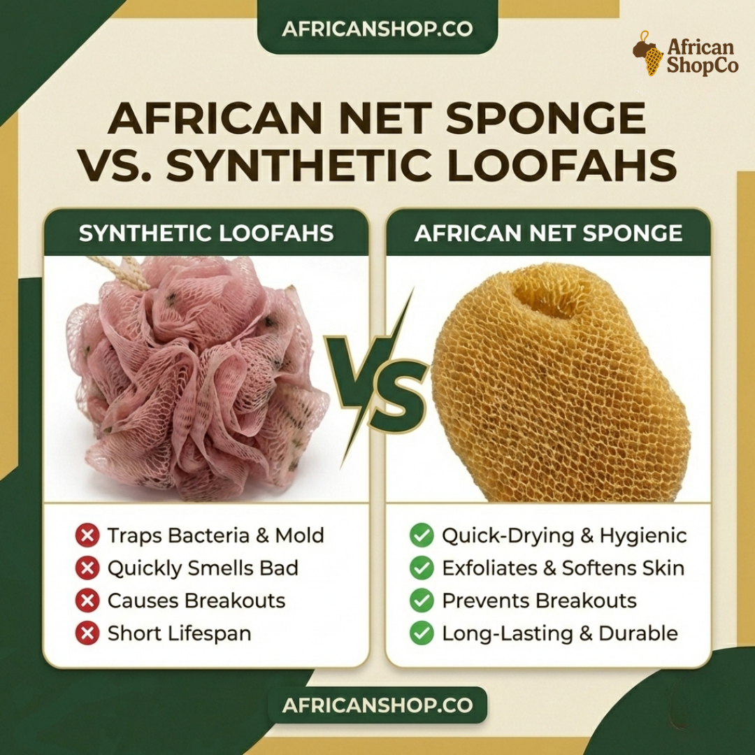 100% Authentic African Exfoliating Net Sponge