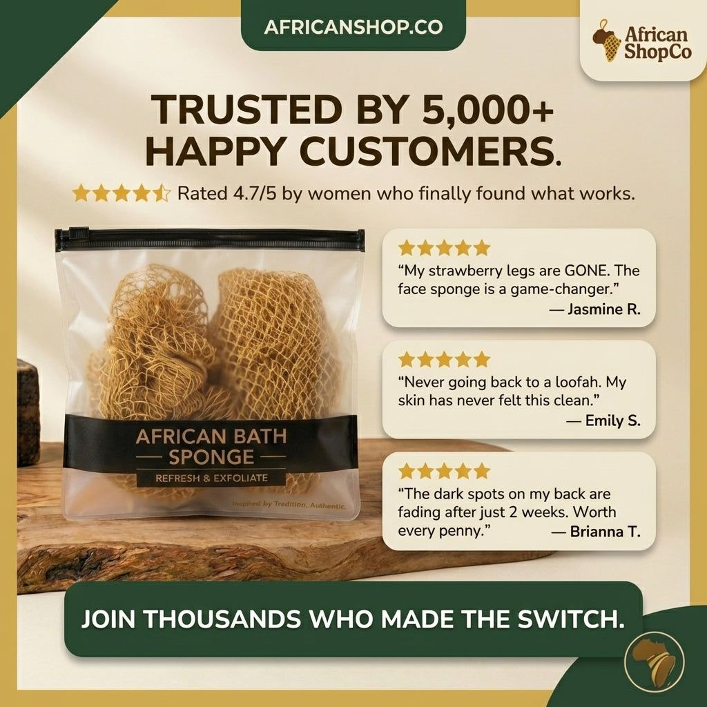 Face & Body Authentic African Exfoliating Net Sponge Set