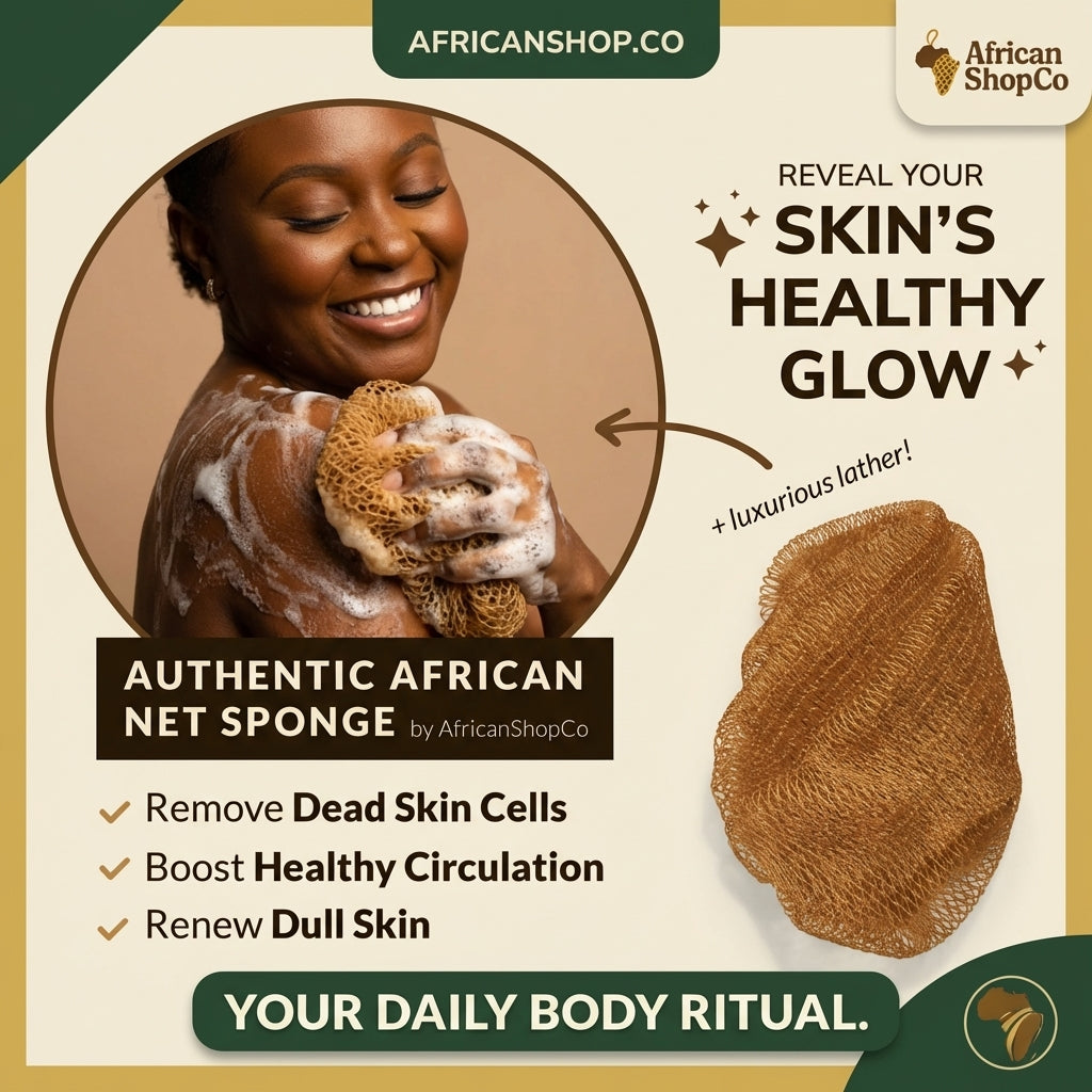 Face & Body Authentic African Exfoliating Net Sponge Set