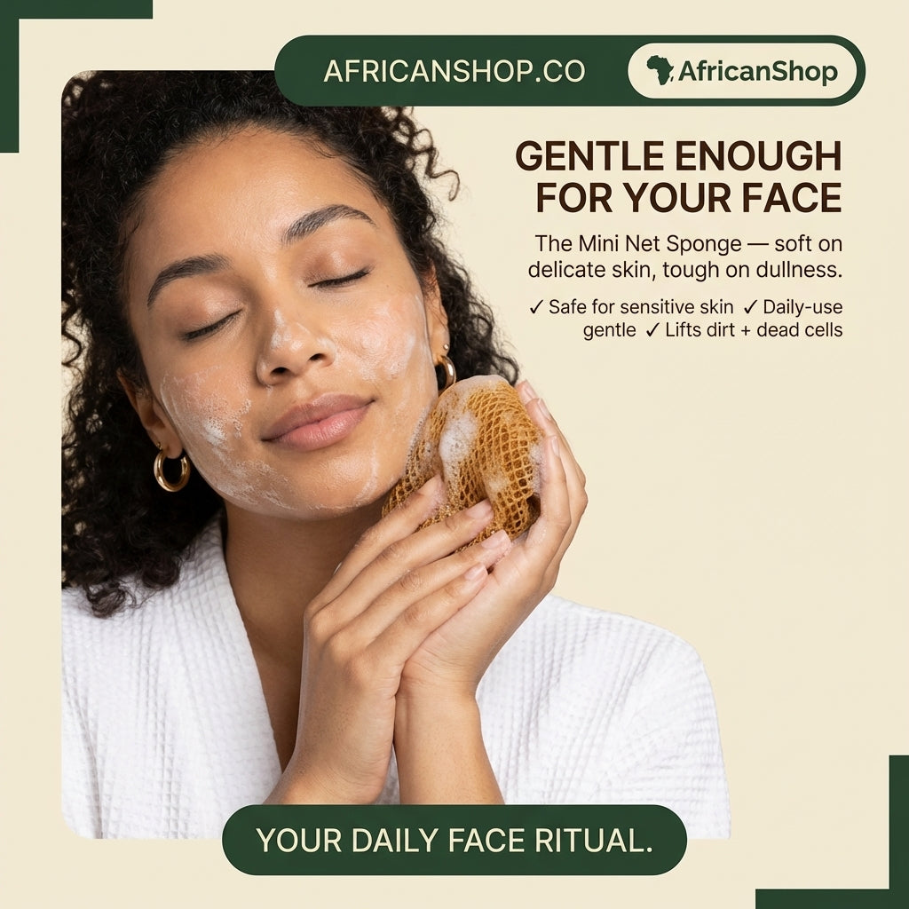 Face & Body Authentic African Exfoliating Net Sponge Set