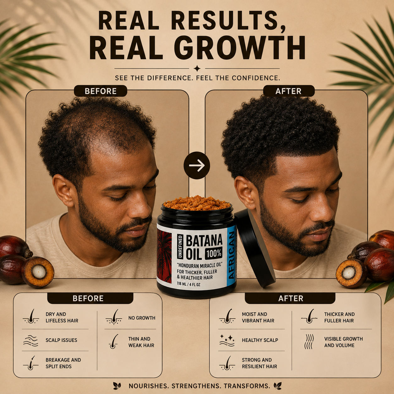 Batana Natural Hair Growth Oil