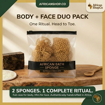 Face & Body Authentic African Exfoliating Net Sponge Set