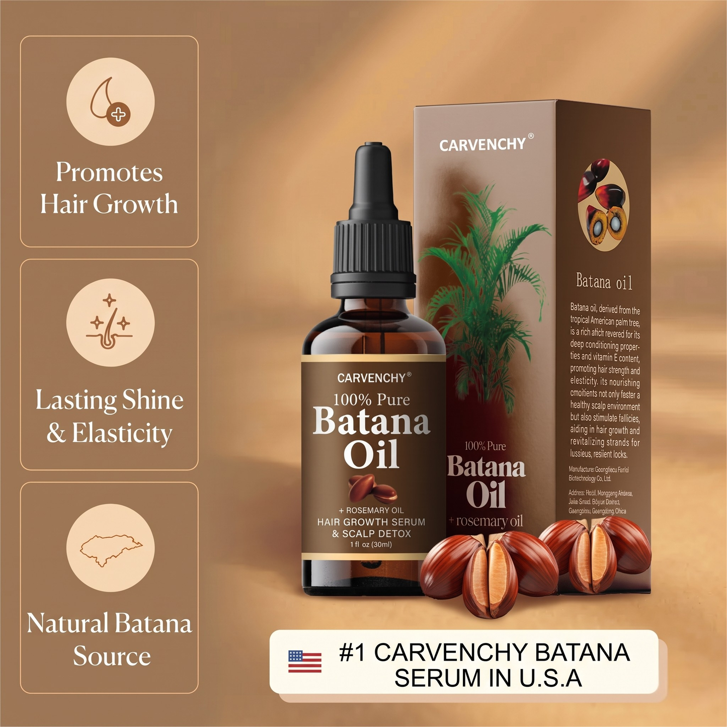 Organic Batana Serum Rosemary & Vitamin E Scalp Nourisher