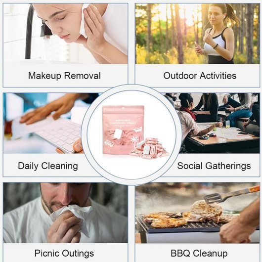 Compact Disposable Compressed Towel Pods